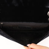 Ultra-Rare Runway Chanel 2004 Velvet East West Chain Stitch Single Flap
