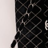Ultra-Rare Runway Chanel 2004 Velvet East West Chain Stitch Single Flap