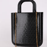 Saint Laurent Patent Logo Embossed Shopper Tote with Chain