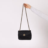 Chanel 1987 Satin Envelope Precious Crystal CC Square Flap 24K GP
