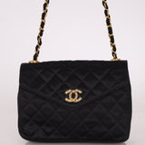 Chanel 1987 Satin Envelope Precious Crystal CC Square Flap 24K GP