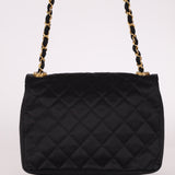 Chanel 1987 Satin Envelope Precious Crystal CC Square Flap 24K GP