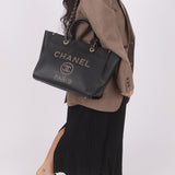 Chanel 2018 Caviar Studded Small Deauville Tote