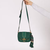 Gucci Calfskin Snaffle Bit Bamboo Shoulder Bag