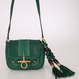 Gucci Calfskin Snaffle Bit Bamboo Shoulder Bag