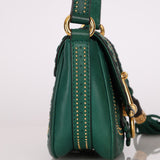 Gucci Calfskin Snaffle Bit Bamboo Shoulder Bag