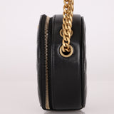 Chanel 2020 All-Slide Lambskin Quilted Pillow Crush Round Clutch With Chain