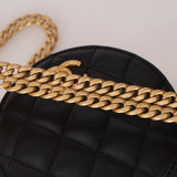 Chanel 2020 All-Slide Lambskin Quilted Pillow Crush Round Clutch With Chain