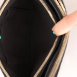 Chanel 2018 Iridescent Lambskin Double-Zip Pearl Wallet on Chain