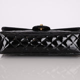 Chanel 2009 Patent Valentine Charms Single Flap Bag