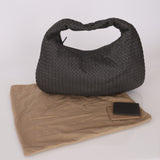 Bottega Veneta Grey Medium Intrecciato Hobo with Mirror