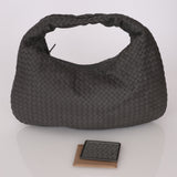 Bottega Veneta Grey Medium Intrecciato Hobo with Mirror