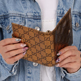 Gucci Metallic Bronze Monogram Agenda Cover