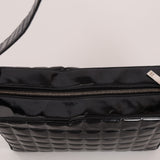 Chanel 2003 Vintage Black Patent Chocolate Bar Shoulder Bag