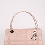 Dior Light Pink Perforated Cannage Leather East West Lady Dior Bag