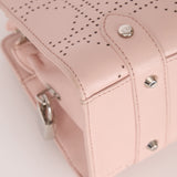 Dior Light Pink Perforated Cannage Leather East West Lady Dior Bag