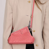 Fendi Ostrich First Clutch with Strap