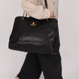 Rare Chanel 1996 Caviar Double-Sided Supermodel Tote