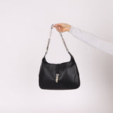 Gucci Leather Paperclip Chain Small Jackie