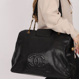 Rare Chanel 1996 Caviar Double-Sided Supermodel Tote