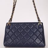 Chanel 2013 Navy Lambskin Misia Open Shoulder Tote