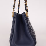 Chanel 2013 Navy Lambskin Misia Open Shoulder Tote
