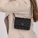 Chanel 2021 Caviar Mini Wallet on Chain