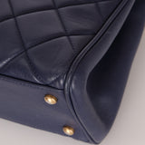 Chanel 2013 Navy Lambskin Misia Open Shoulder Tote