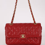 Chanel 2015 Red Caviar Paris Square Single Flap