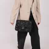 Chanel 2009 Paris-Shanghai Tweed Pudong Swarovski Crystal Single Flap