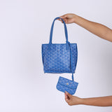 Goyard Reversible Sky Blue Mini Anjou Tote