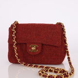 Ultra-Rare Chanel 1991 Wool Mini Square Flap