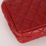 Chanel 2015 Red Caviar Paris Square Single Flap