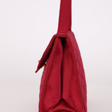 Chanel 1970s Red Satin Kelly Flap 24K GP