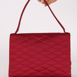 Chanel 1970s Red Satin Kelly Flap 24K GP