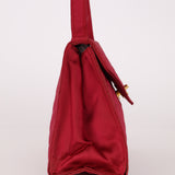 Chanel 1970s Red Satin Kelly Flap 24K GP