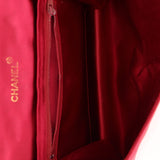 Chanel 1970s Red Satin Kelly Flap 24K GP