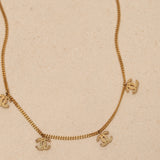 Chanel 2003 CC Charms Station Necklace 24K GP