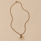 Dior Mini Crystal Logo Charms Pendant Necklace
