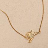 Dior Script Logo Pendant Necklace