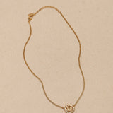 Dior Oblique Crystal Oval Pendant Necklace