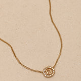 Dior Oblique Crystal Oval Pendant Necklace