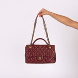 Chanel 2013 Calfskin Bordeaux Chain Shoulder Bag