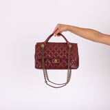 Chanel 2013 Calfskin Bordeaux Chain Shoulder Bag