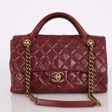 Chanel 2013 Calfskin Bordeaux Chain Shoulder Bag