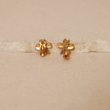 Chanel 2003 Clover Clip-On Earrings 24K GP