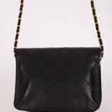 Chanel 1991 Lambskin XL Logo Coco Mark Chain Shoulder Bag 24K GP
