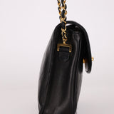 Chanel 1991 Lambskin XL Logo Coco Mark Chain Shoulder Bag 24K GP