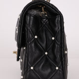 Limited Edition Chanel 2019 Medium Lambskin Pearl Quilted Flap Bag