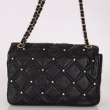 Limited Edition Chanel 2019 Medium Lambskin Pearl Quilted Flap Bag